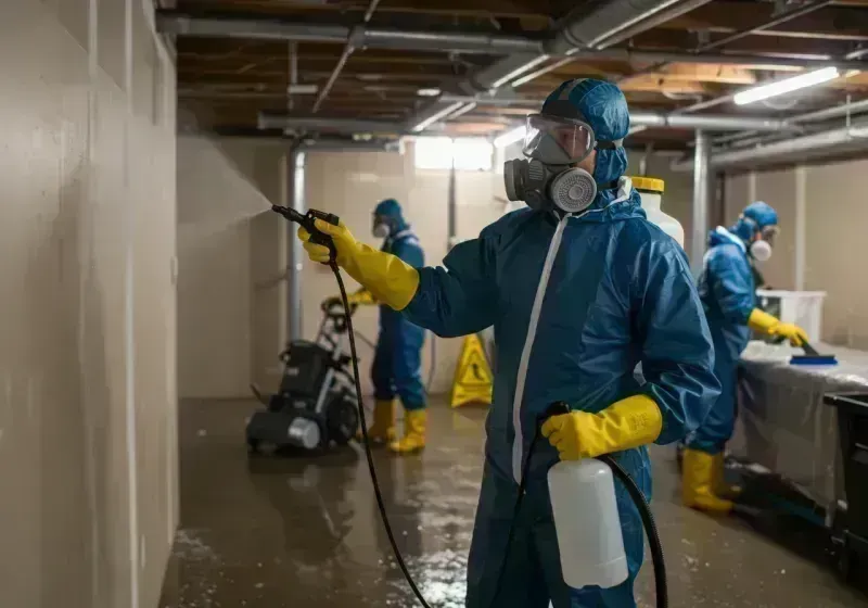 Basement Sanitization and Antimicrobial Treatment process in Arthur, IL